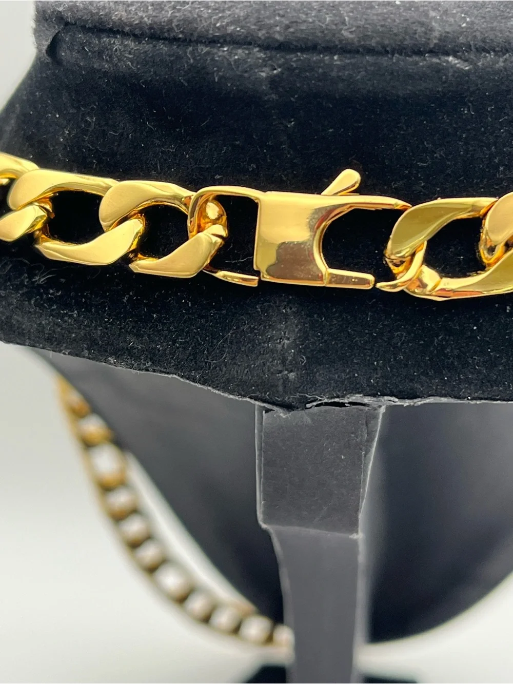24”, Gold over Stainless Steel Figaro Chain Necklace